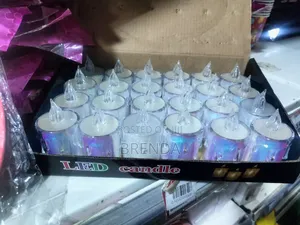 A Box of 24 Colorful Led Battery Operated Candles