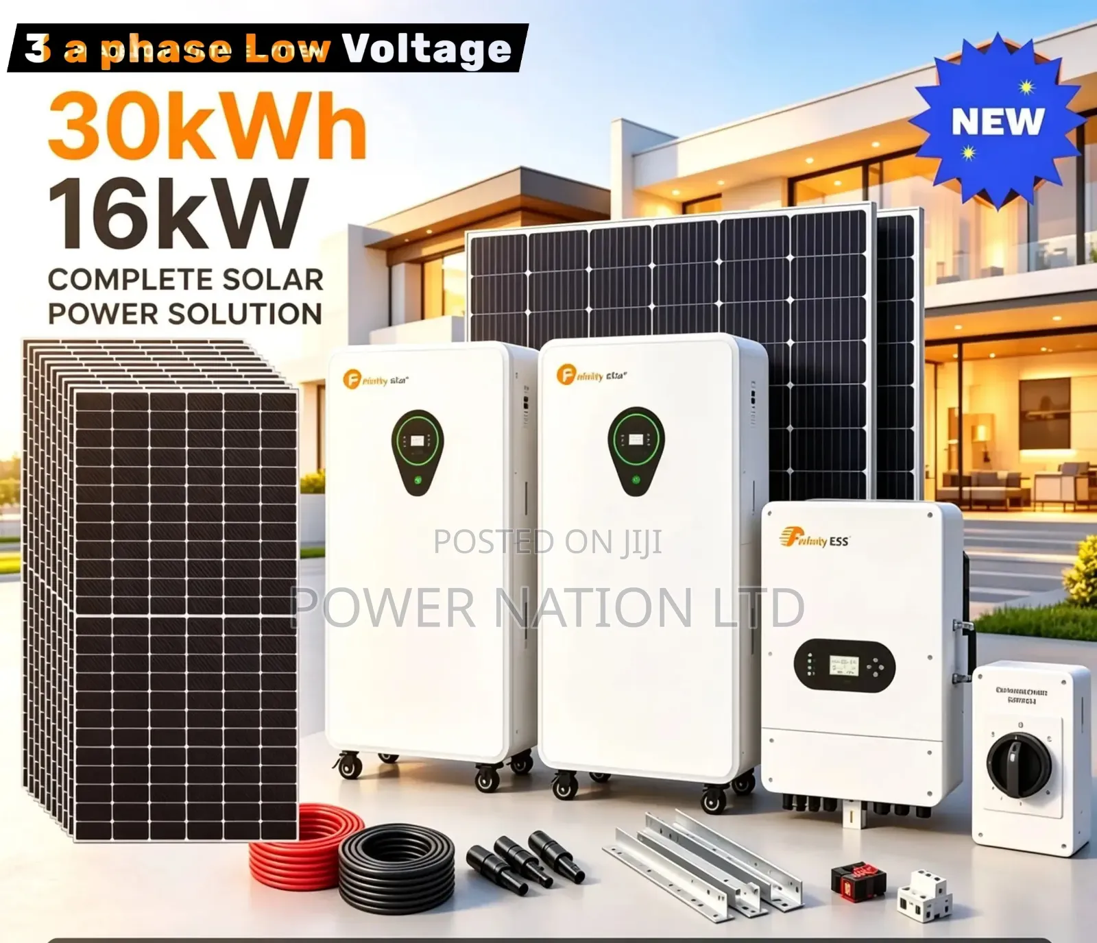 30kwh 16kva 3phase Complete Solar System