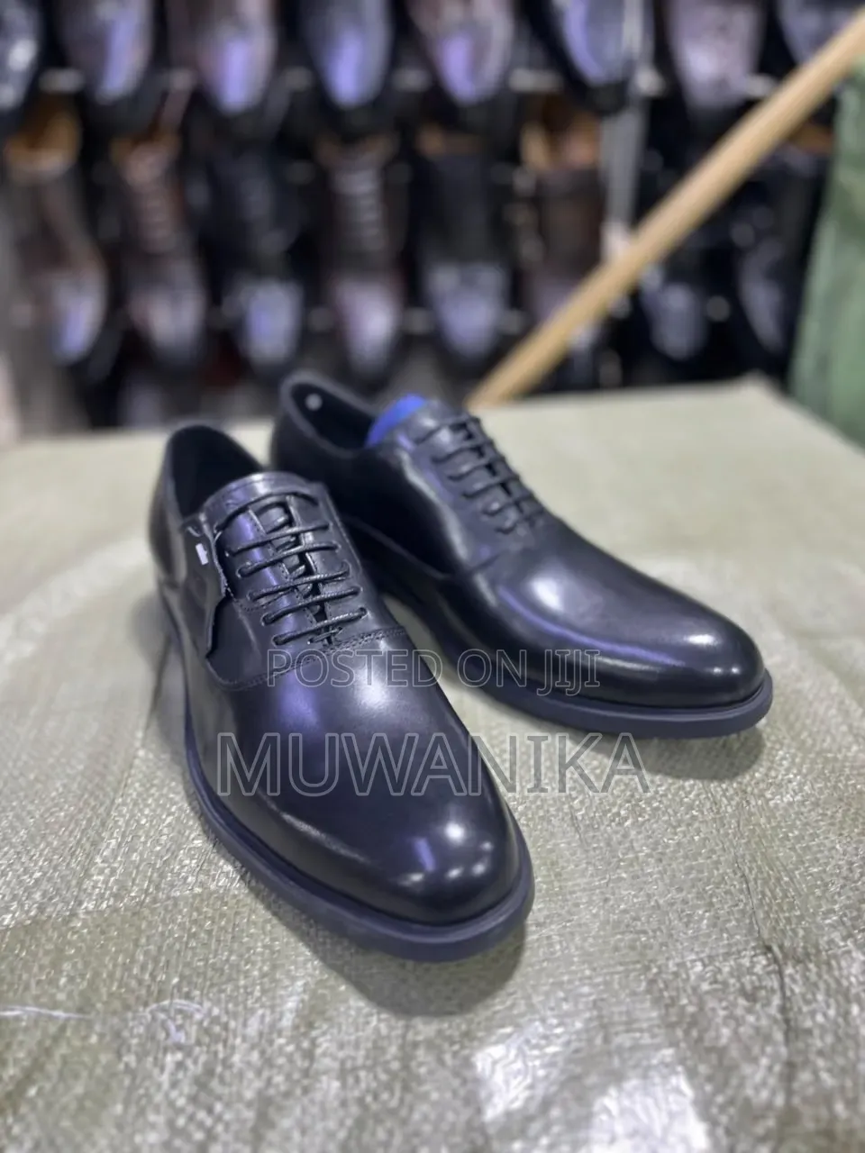 Men's Gentle-Oxford With Races-Black in Colour