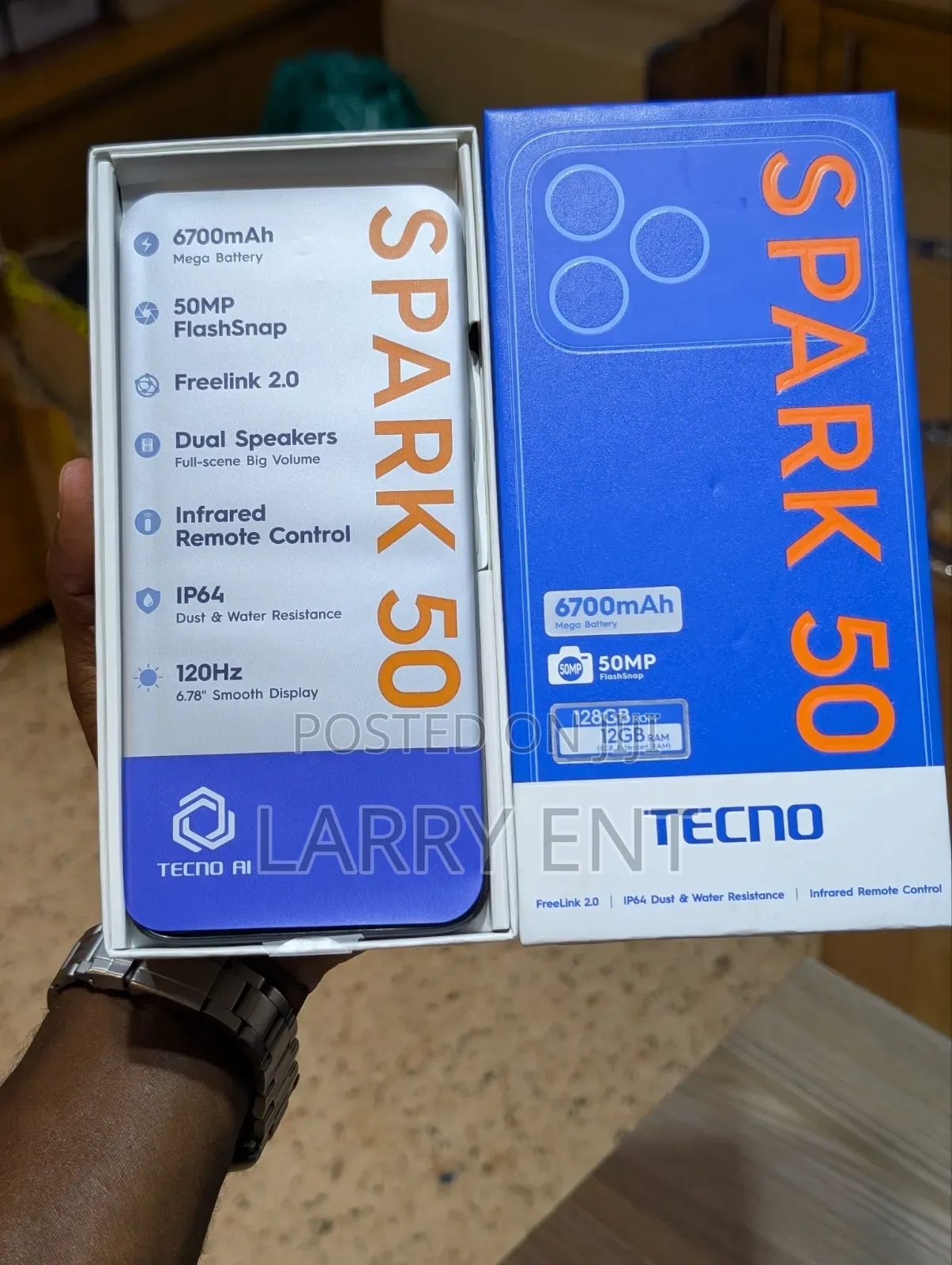 New Tecno Spark 50 128 GB Silver