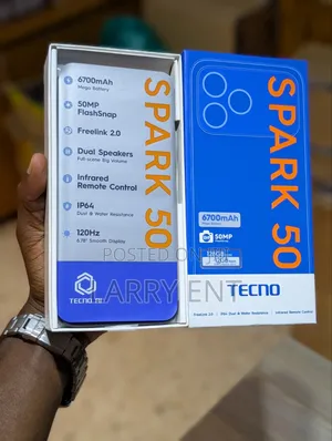 New Tecno Spark 50 128 GB Silver