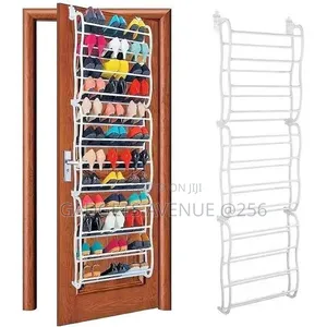 Over-the-Door Shoe Rack Features a Sturdy Metal Design Capabmm