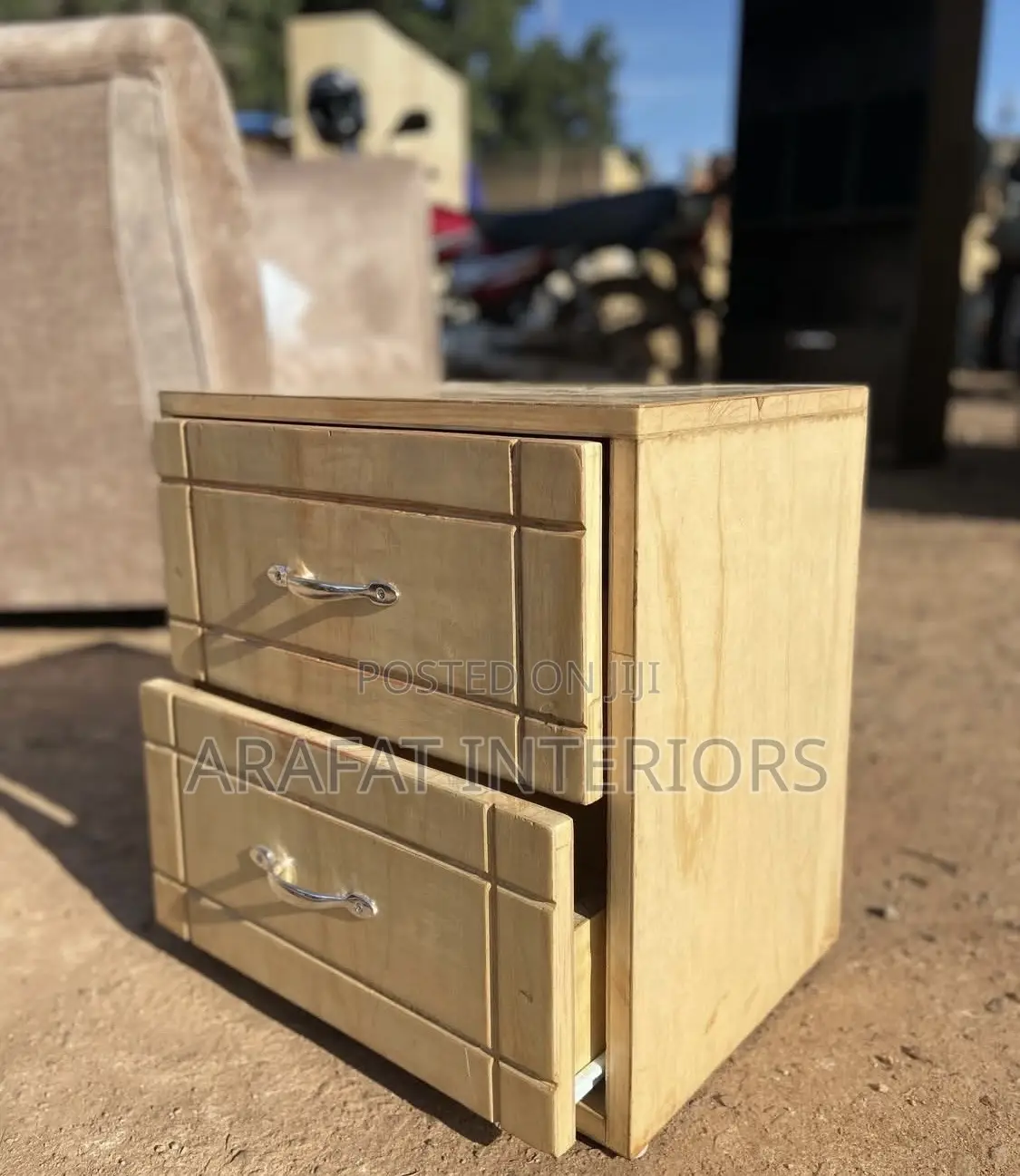 Bedside Drawers in Natural Wood