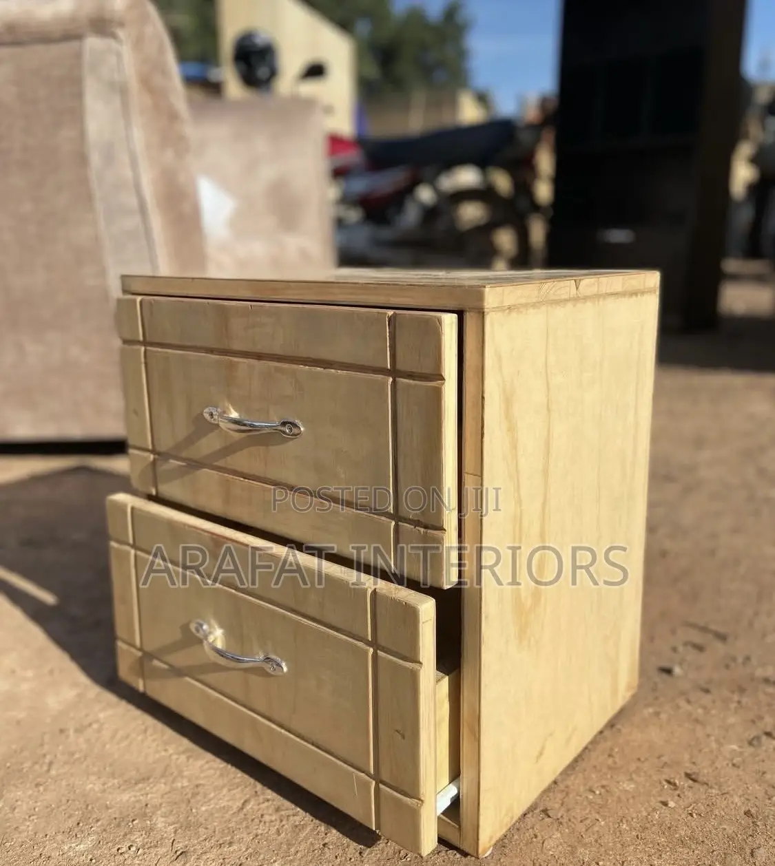 Bedside Drawers in Natural Wood