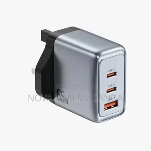Green Lion Gan Premium 65w Pd Wall Charger, Dual Usb-C Usb-a Ports