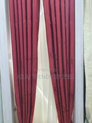 Cream Maroon Tourqoise Curtains Per Metre