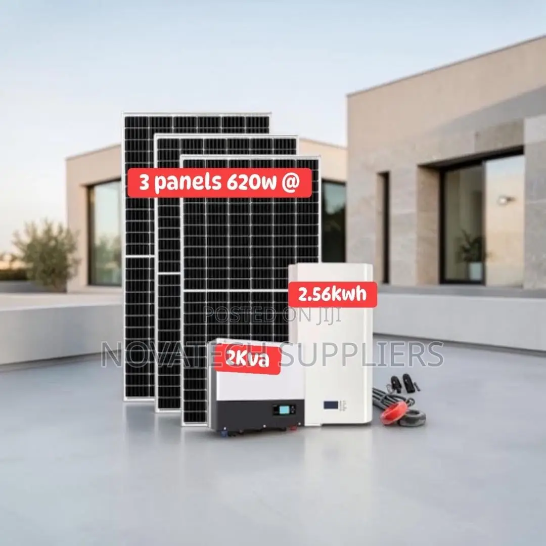 1. 56kwh Hybrid Solar System | 24v 100ah Lithium Battery With BMS