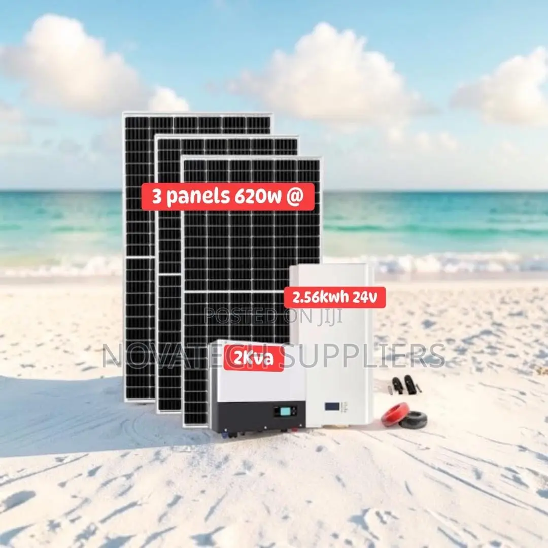 Home Office Hybrid Solar Kit With 24v 100ah Lithium Battery