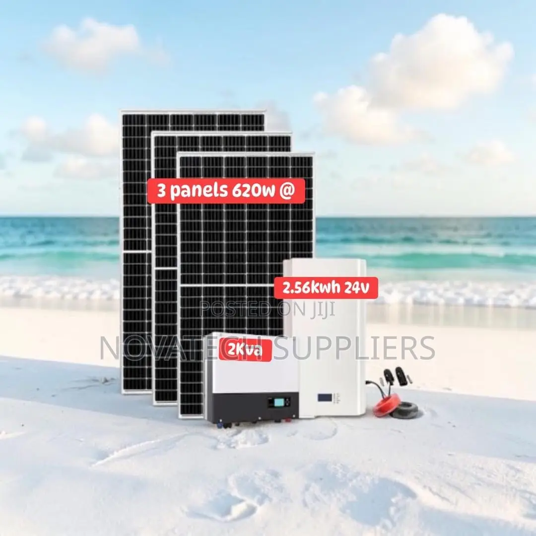 Home Office Hybrid Solar Kit With 24v 100ah Lithium Battery