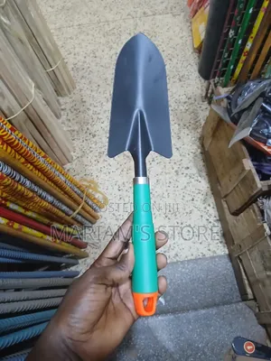 Manual Garden Shovel (Hand Trowel) With a Sturdy Black Metal Blade.