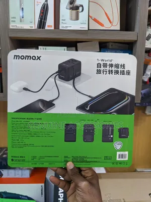 Momax Ua20 One World 25w Gun Adapter- 3ports Multi Plug Adapter