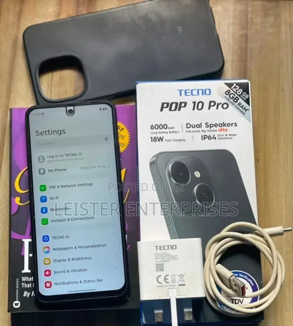 New Tecno Pop 10 Pro 128 GB Black