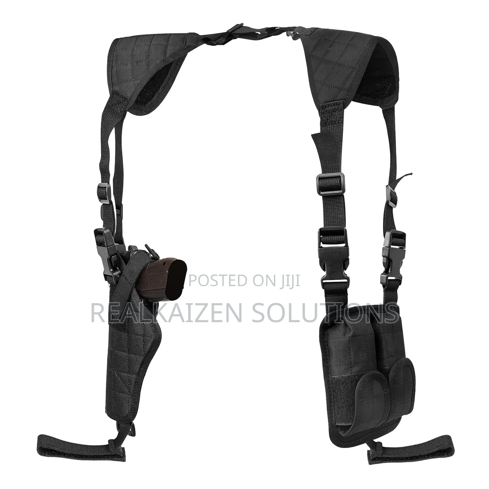 Usa Universal Ballistic Nylon Shoulder Gun Holster| Double Mag Pouch