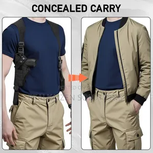Usa Universal Ballistic Nylon Shoulder Gun Holster| Double Mag Pouch