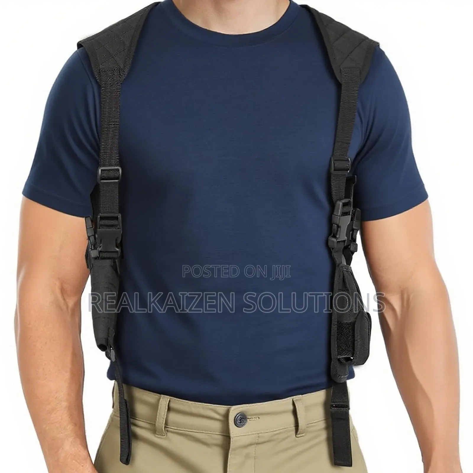 Usa Universal Ballistic Nylon Shoulder Gun Holster| Double Mag Pouch