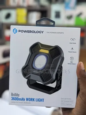 Powerology Brillite 3 Mode Work Light With 36000mah Battery