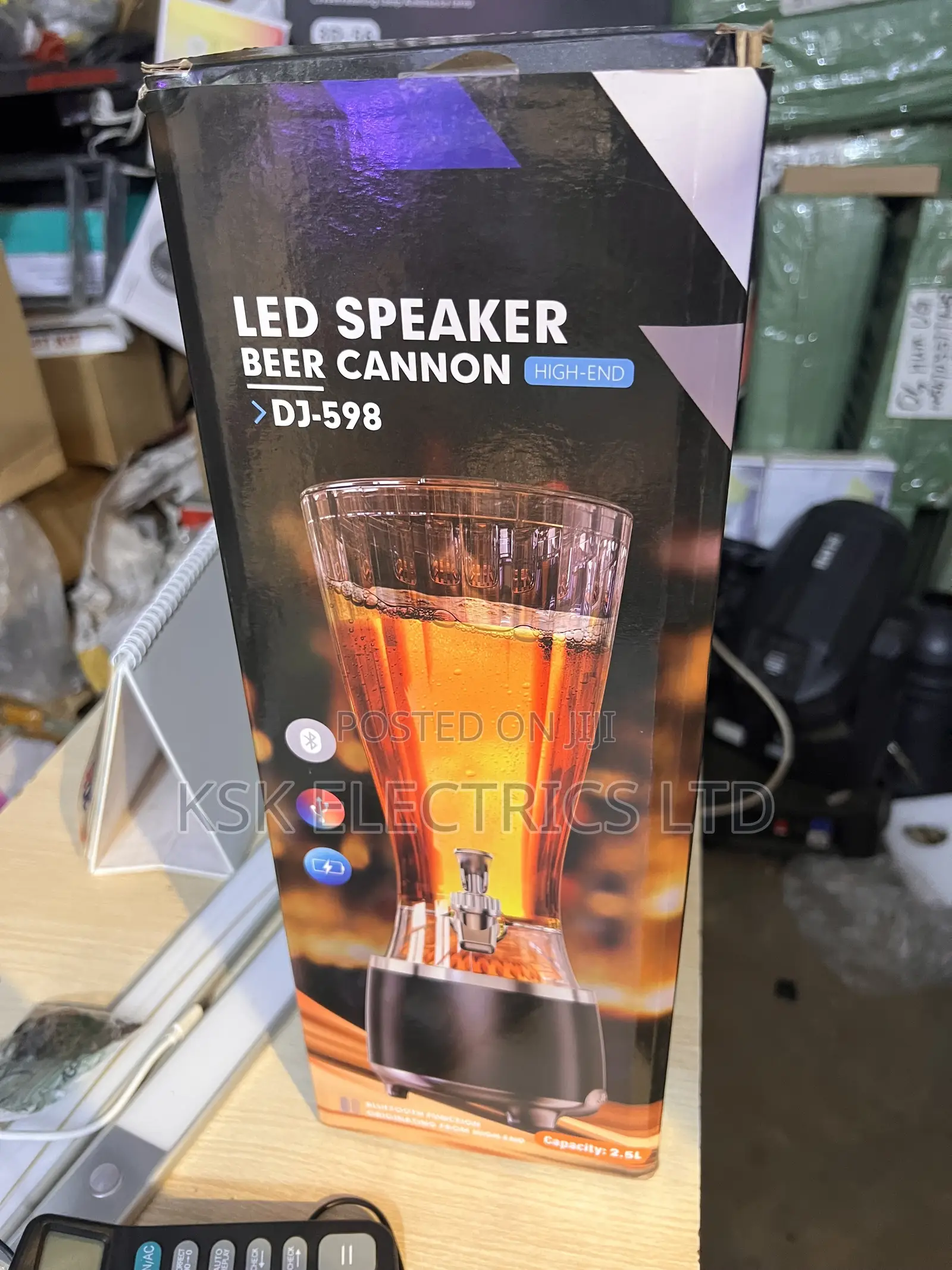 Luminous 2.5 Liter RGB Led Wine Cannon With Bluetooth Speaker