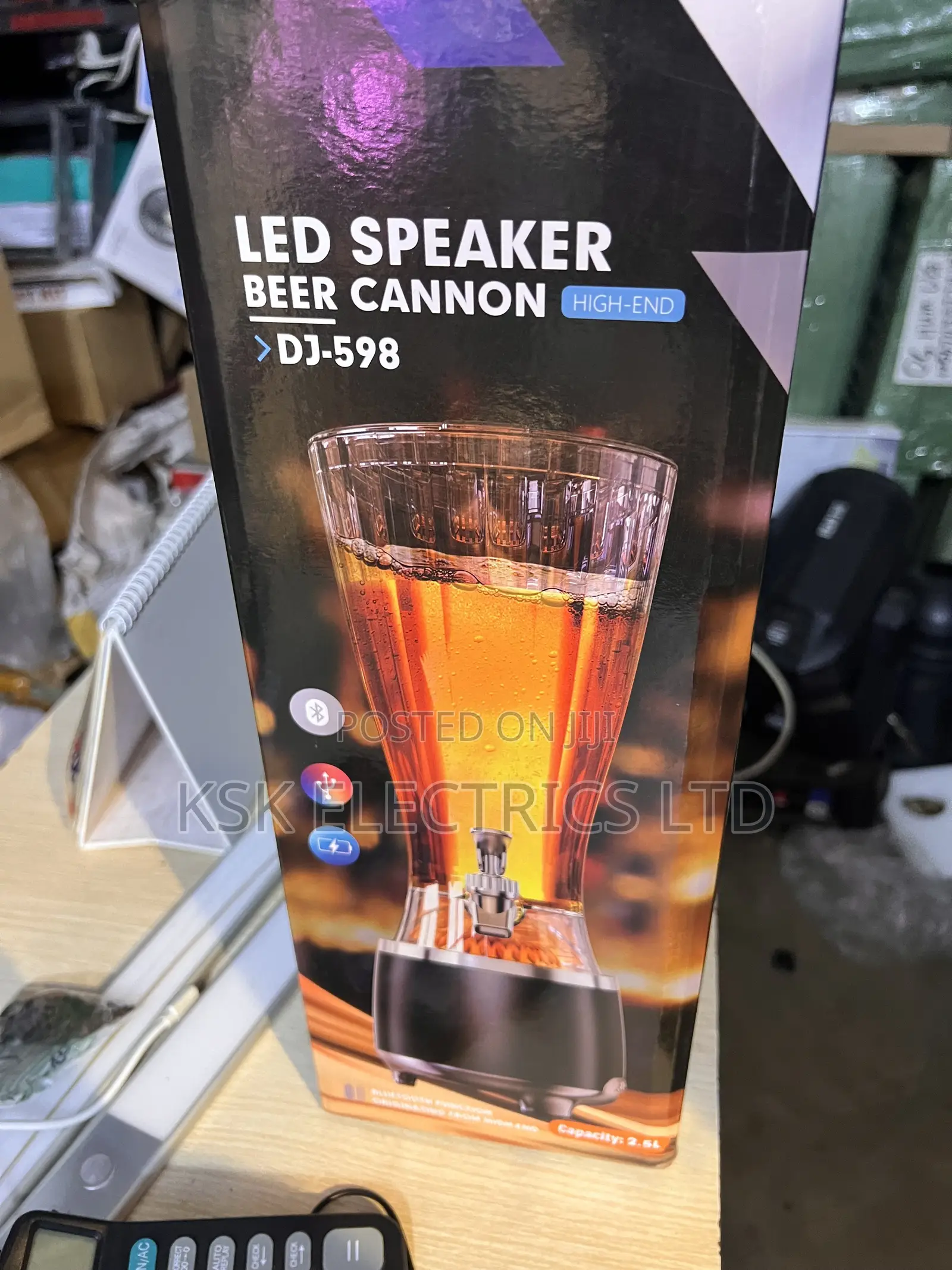Luminous 2.5 Liter RGB Led Wine Cannon With Bluetooth Speaker