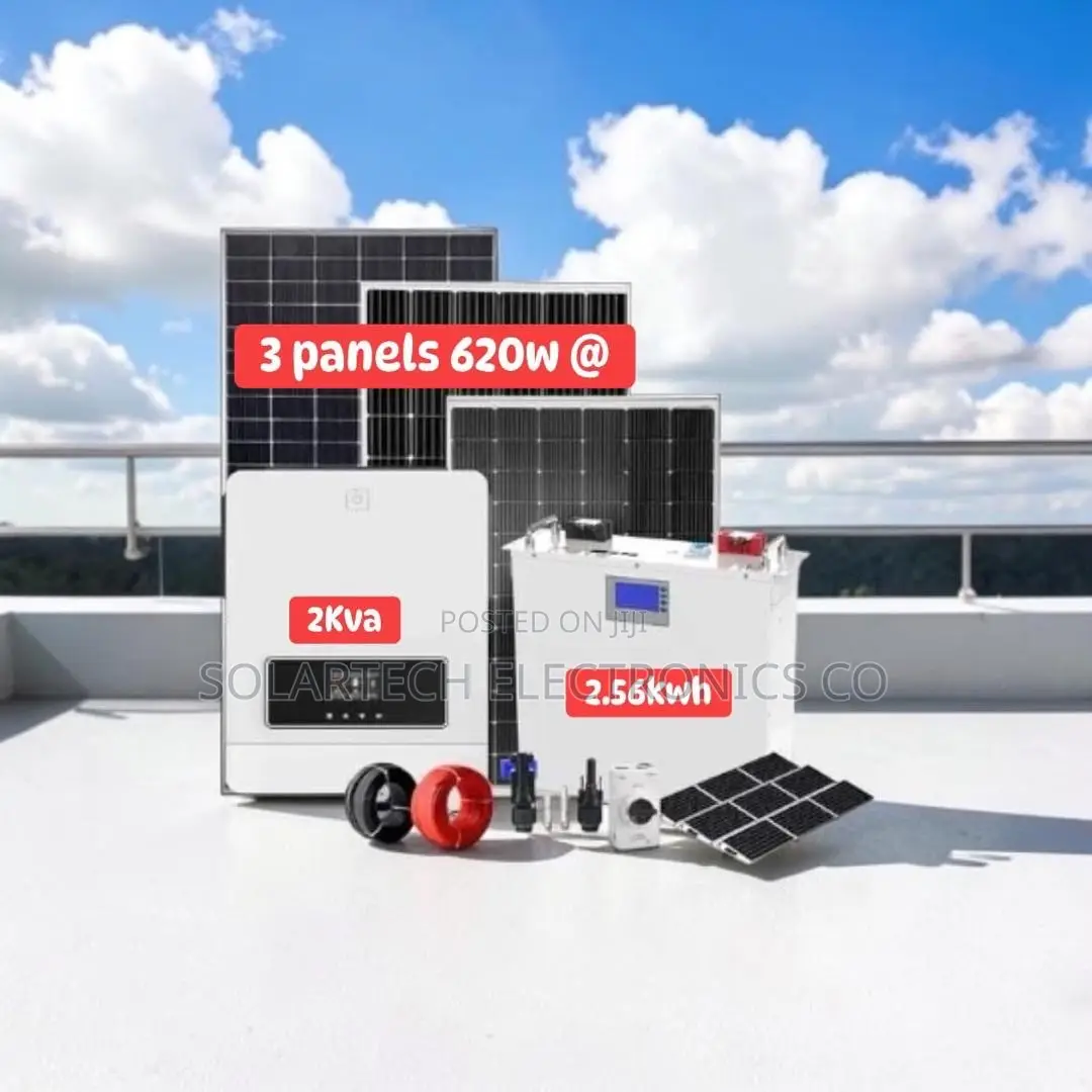 Smart 2.56kwh Hybrid Solar Kit | 24v 100ah Battery, 7-Year Warranty