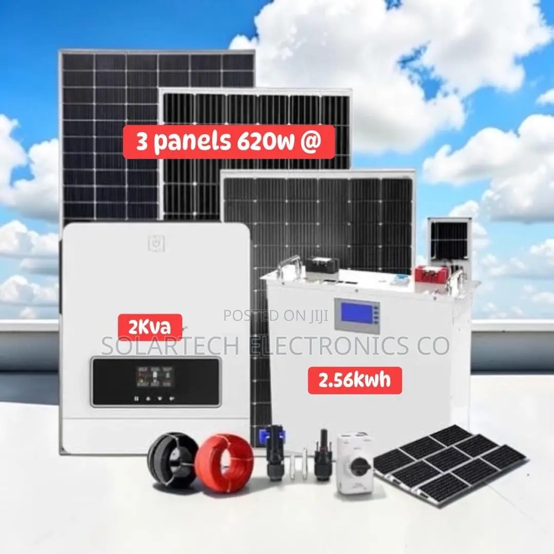 Smart 2.56kwh Hybrid Solar Kit | 24v 100ah Battery, 7-Year Warranty