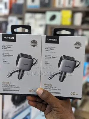 Ugreen 60w Car Charger Retractable 60w Built-in 0.7 M Type C