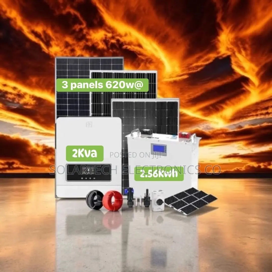 2.56kwh Home Solar System | 24v 100ah Battery, 6000 Life Cycles