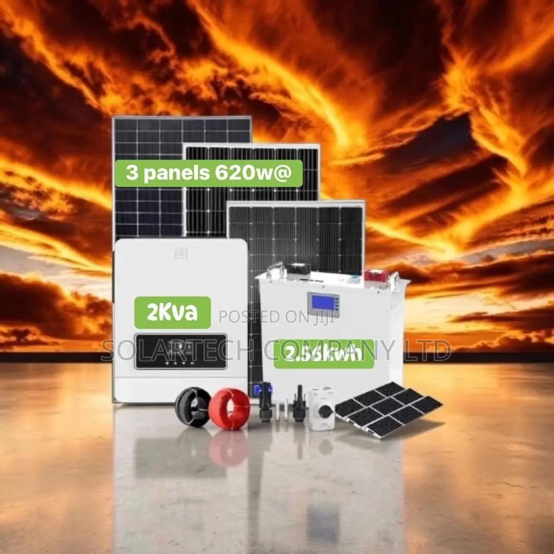 2.56kwh Home Solar System | 24v 100ah Battery, 6000 Life Cycles