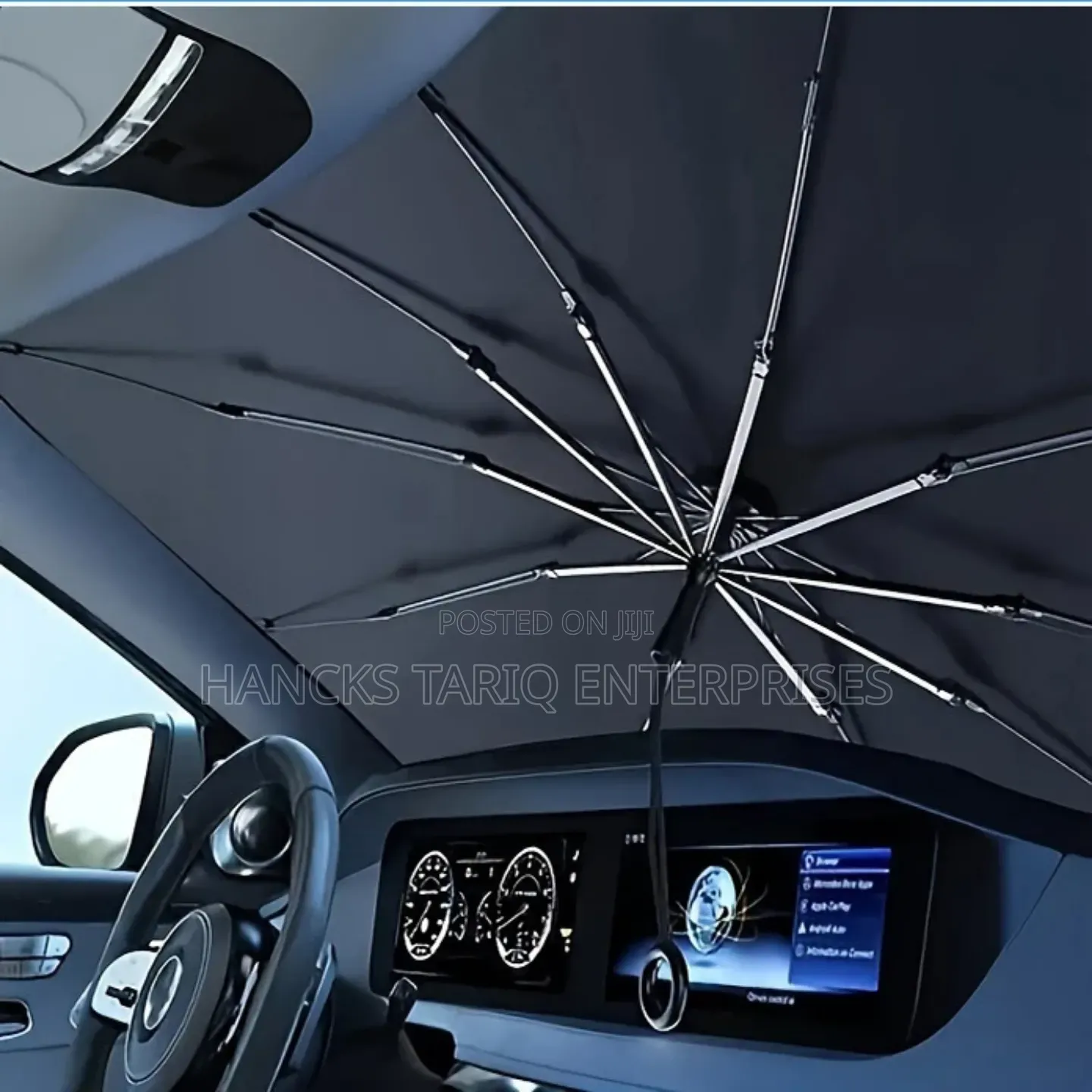 Umbrella-Style Car Windshield Sun Shade