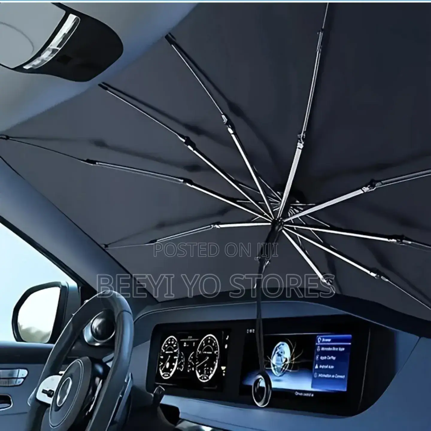 Umbrella-Style Car Windshield Sun Shade