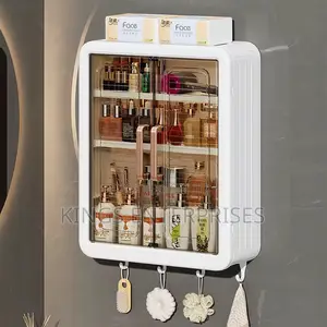 Wall Mounted Adhesive Bathroom Storage Cabinet/Organizer