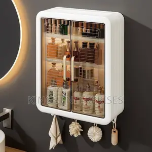 Wall Mounted Adhesive Bathroom Storage Cabinet/Organizer