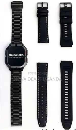 Haino Teko-3 Amoled Display Waterproof Smart Watch With 3 Pair Straps