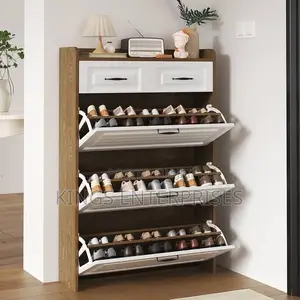 Large Entryway Shoe Rack/Cabinet (12 Pairs of Shoes)