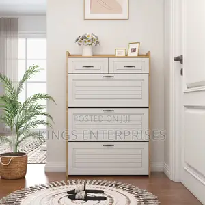 Large Entryway Shoe Rack/Cabinet (12 Pairs of Shoes)