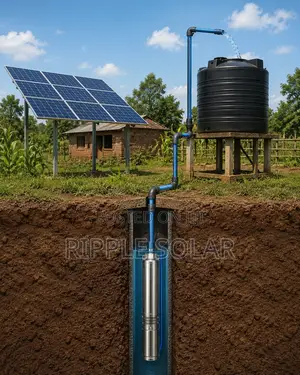 400w Solar Water Pump 40m Head Borehole Pump 4000l/H 24v