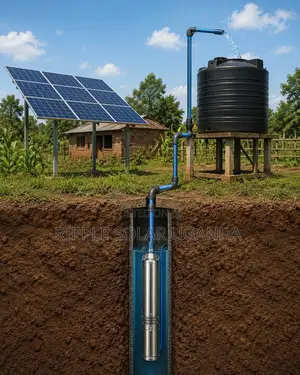 400w Solar Water Pump 40m Head Borehole Pump 4000l/H 24v