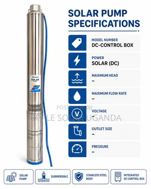 750w Solar Borehole Water Pump 95m Head AC/Dc 4000l/H