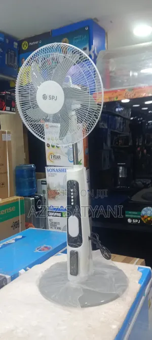 SPJ Solar Recharge Fan Built-in Light,Usb Charger,Dual Dc Outputs