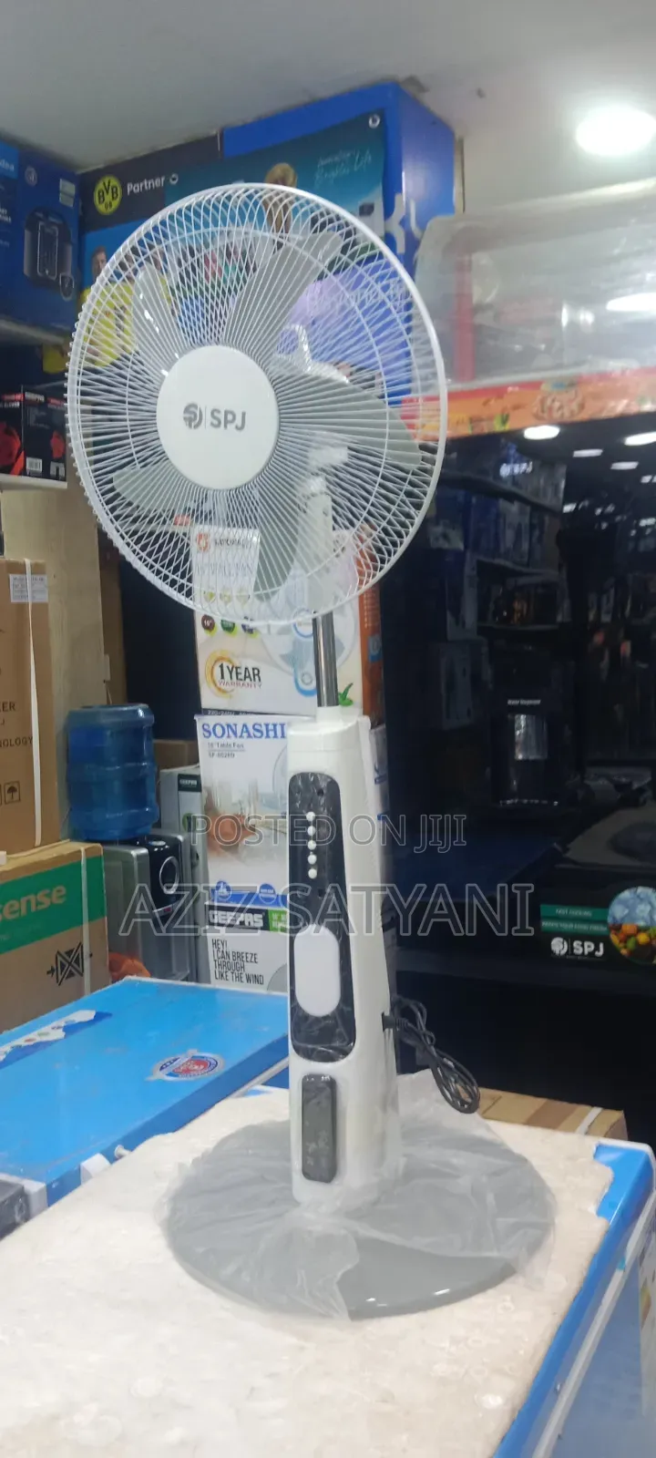 SPJ Solar Recharge Fan Built-in Light,Usb Charger,Dual Dc Outputs