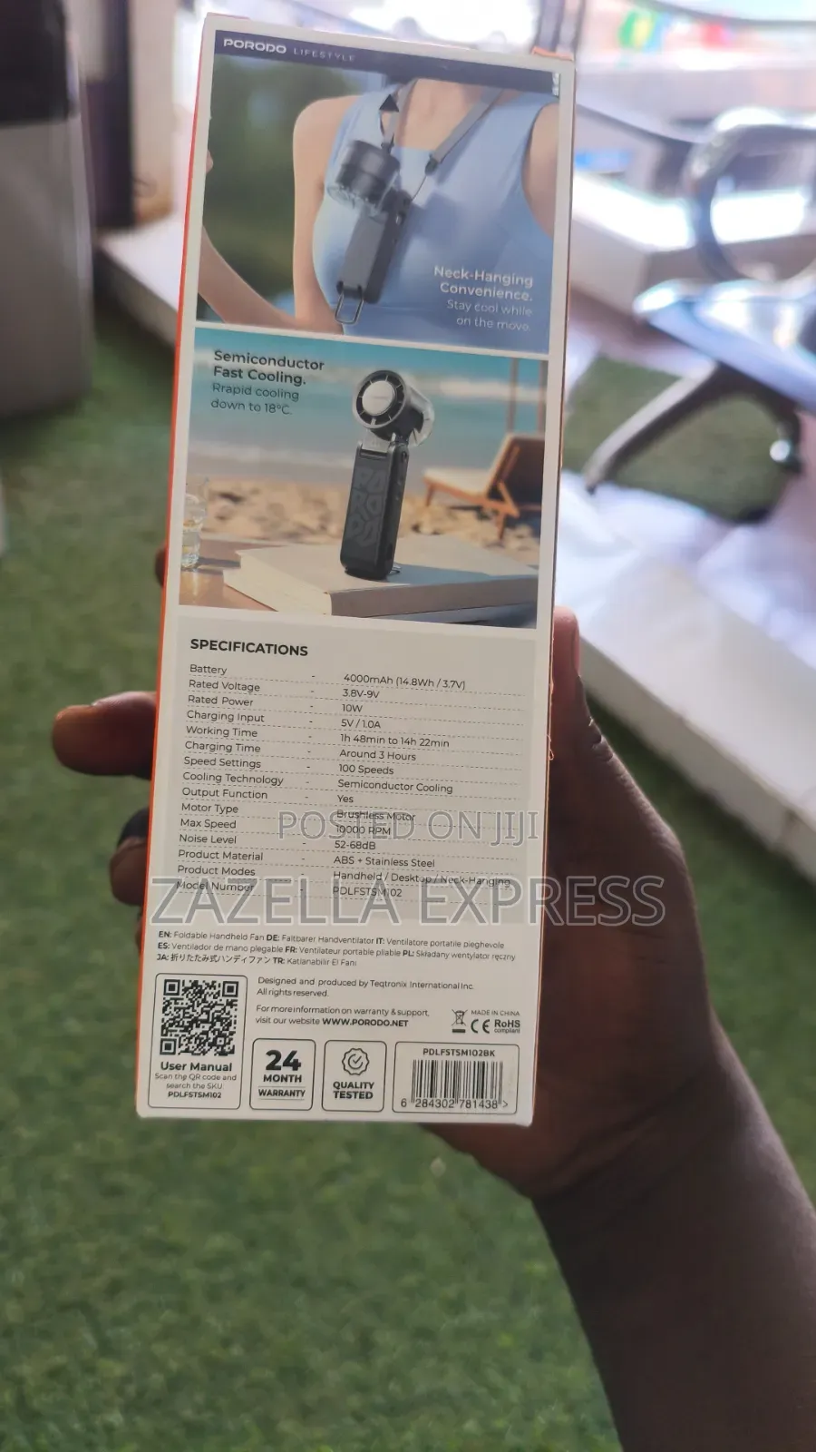 Porodo Power Wind 2in1 Handheld Mini Fan and Power Bank