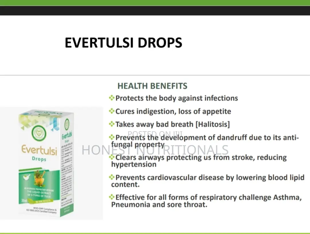 Evertulsi Drops | Herbal Drops For Asthma, Pneumonia, And Sore Throat