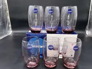 Genuine Luminarc Salto Ice Pink Tumblers Glasses- 12 Pieces (1 Dozen)