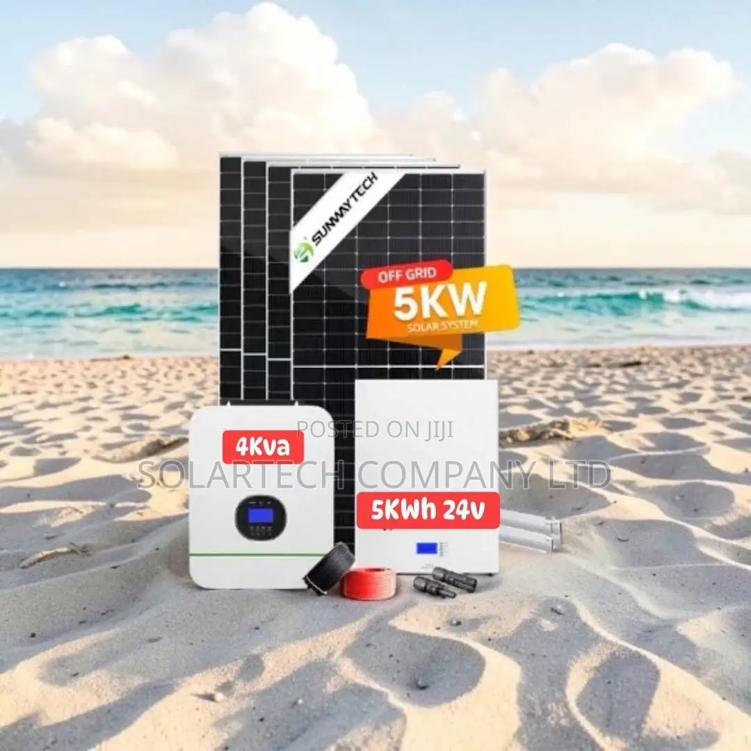 Complete 5kwh Hybrid Solar System 4kva Inverter Lifepo4 Battery
