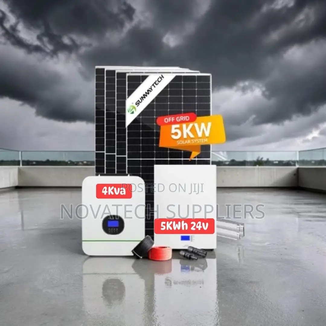 5kwh Hybrid Solar System 4kva Inverter 25.6v 200ah Lifepo4 Battery