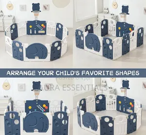 Kids Foldable Activity Centre Playpen With Basketball Hoop