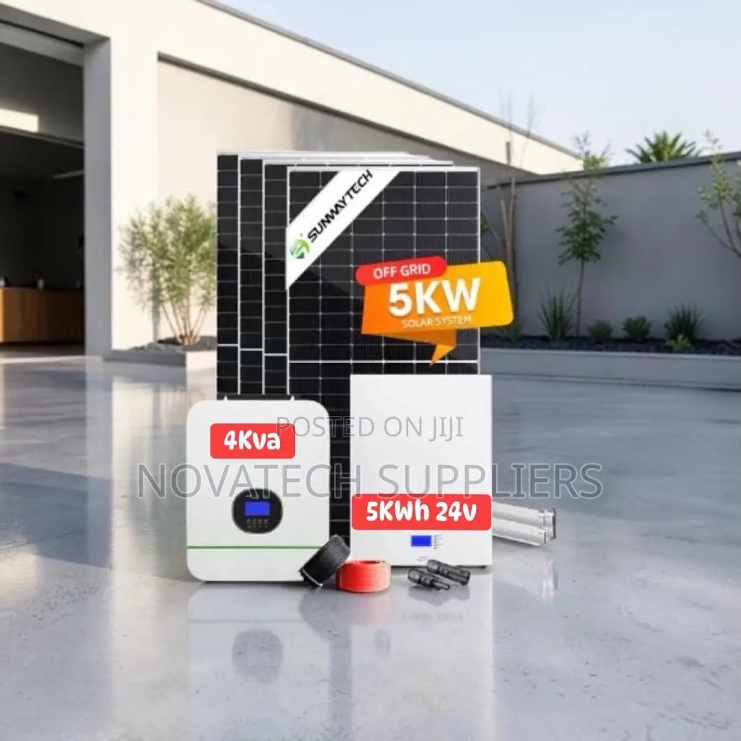 Complete 5kwh Hybrid Solar System 4kva Inverter Lifepo4 Battery