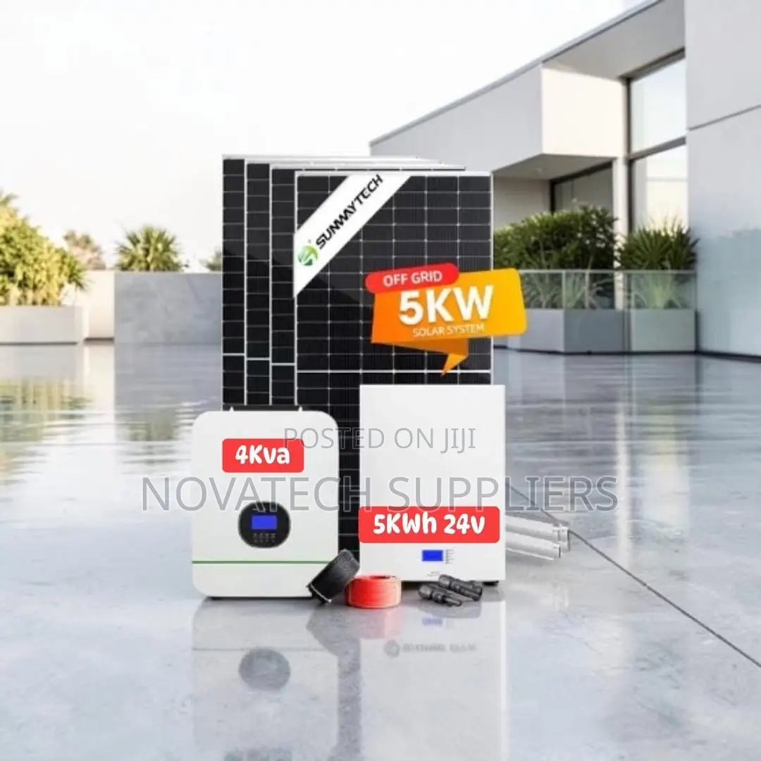 Premium 5kwh Solar System 25.6v 200ah Battery 4x620w Panels- Brand New