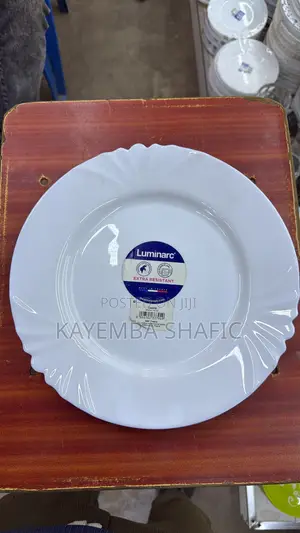 Luminarc Cadix White Dinner Plates - 1 Dozen (12 Pieces)