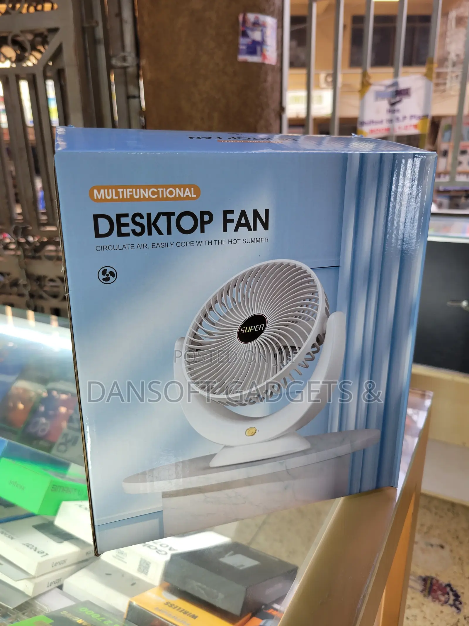 Portable Desktop Fan – Usb Rechargeable