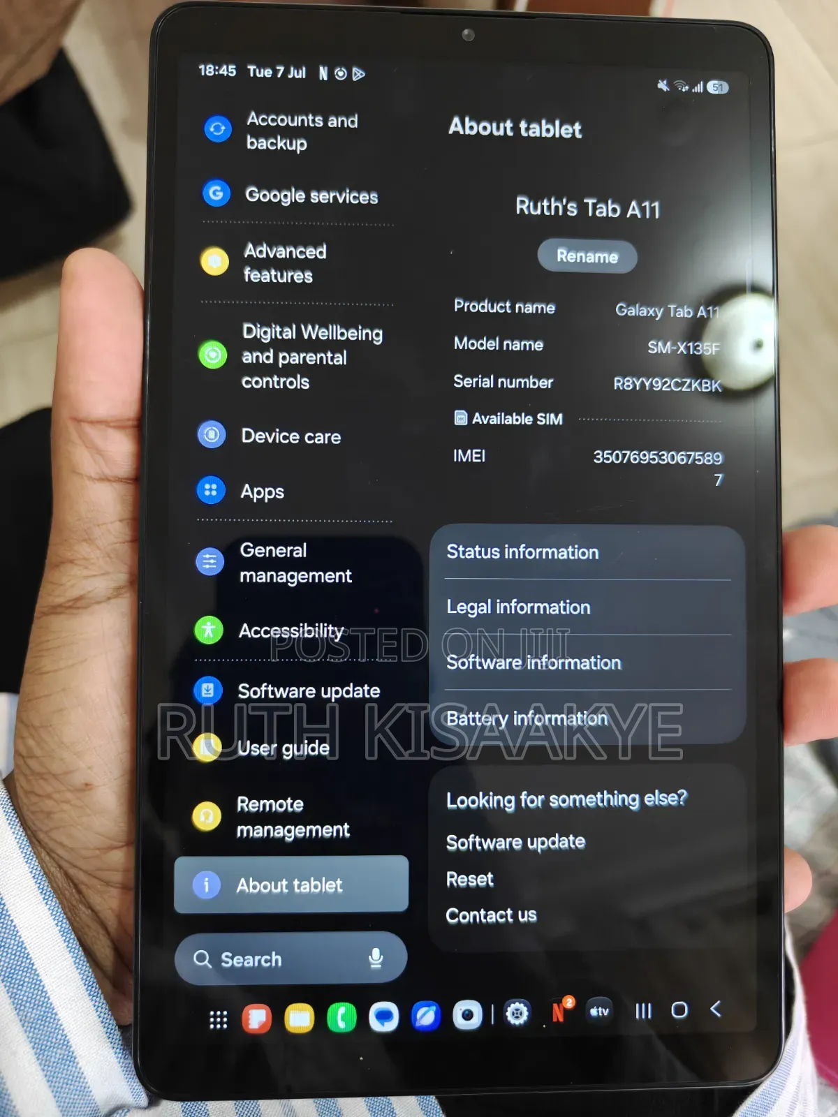 Samsung Galaxy Tab A11 64 GB Gray
